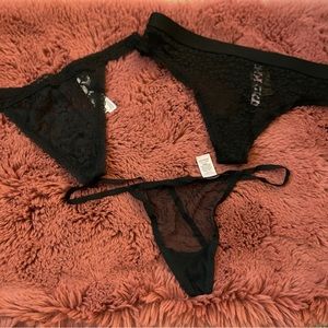 Black thongs